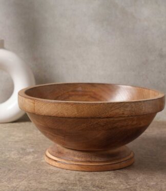Japandi Wood Fruit Bowl