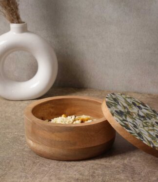 Tesora Wooden Storage Jar With Lid