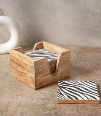 Wildlife Mango Wood Coasters (Set of 6)