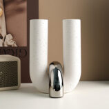 U-shaped tube cross flower vase (silver) (7)