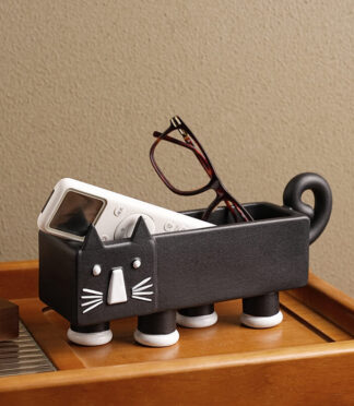 Wabi-sabi cat storage box (Black)