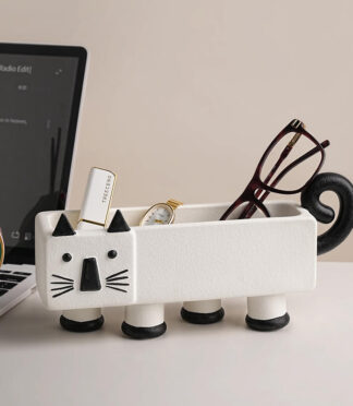 Wabi-sabi cat storage box (White)